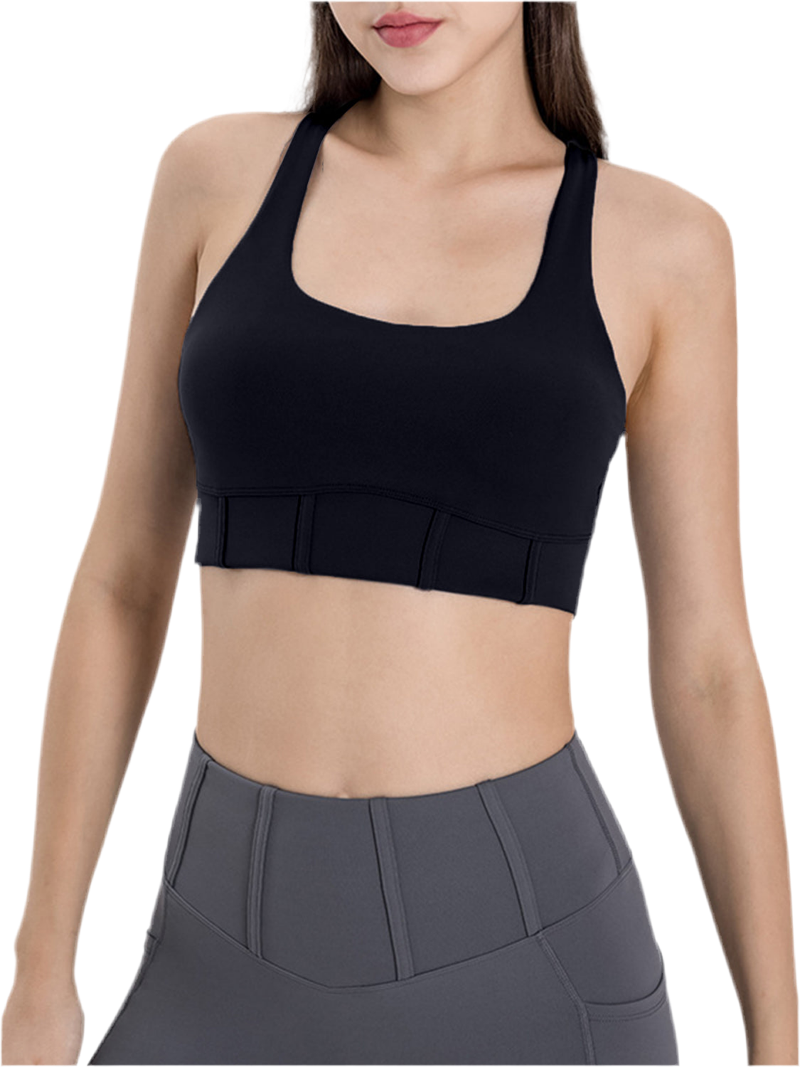 Square Neck Wide Strap Active Tank