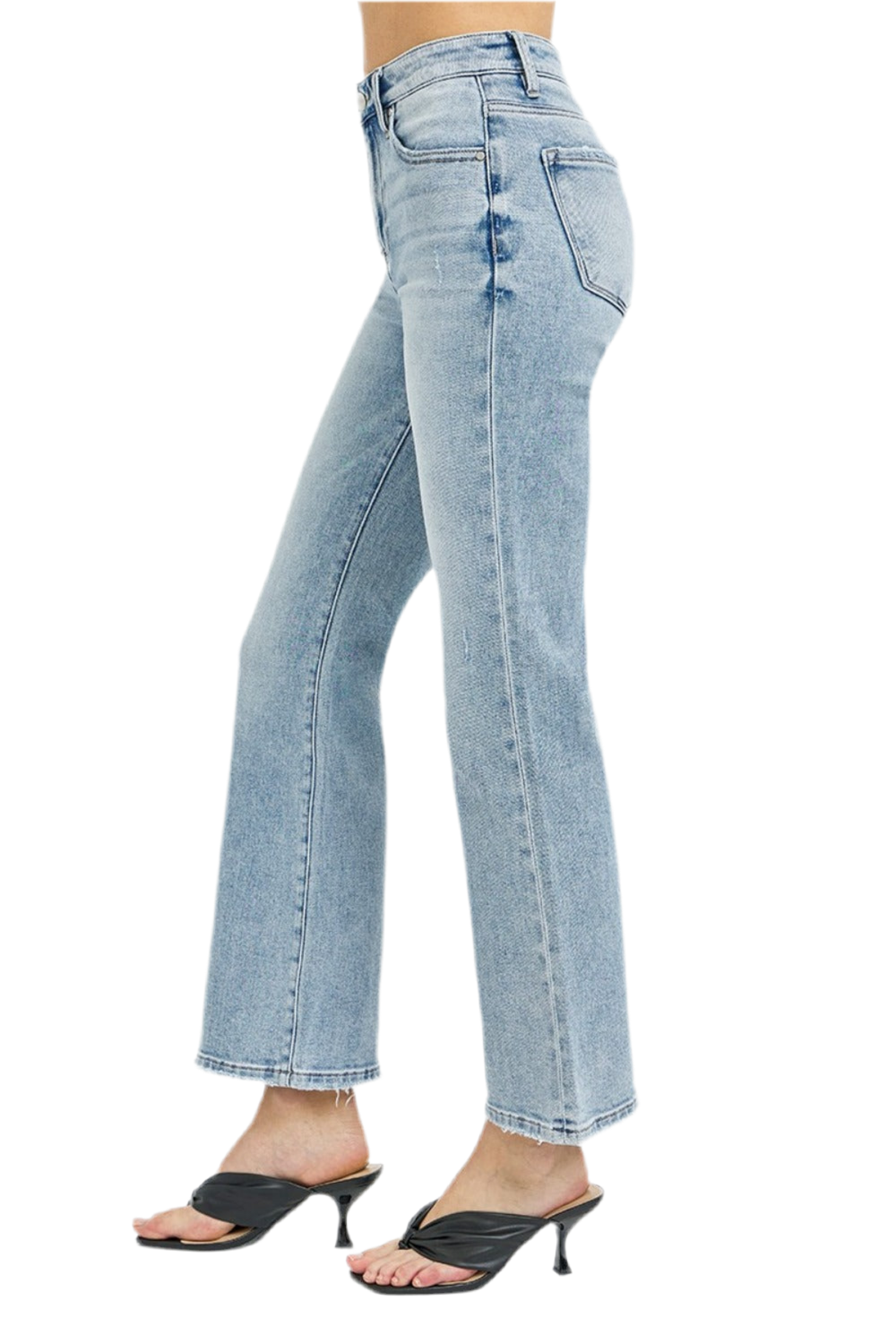 RISEN High Rise Ankle Flare Jeans