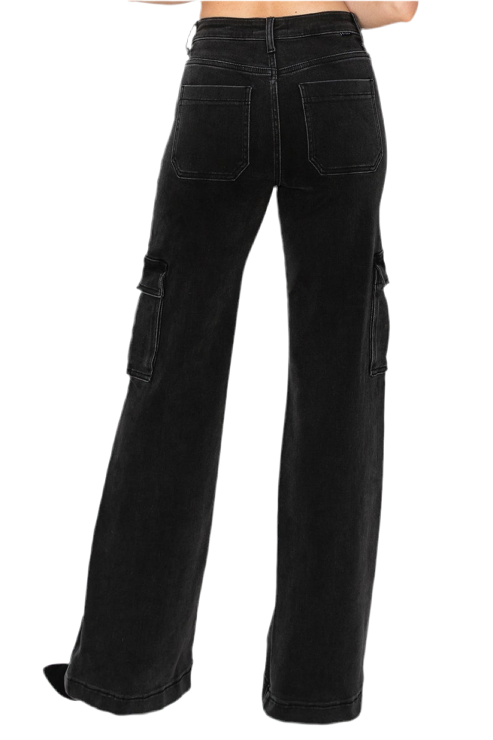 Risen High Rise Wide Leg Cargo Jeans