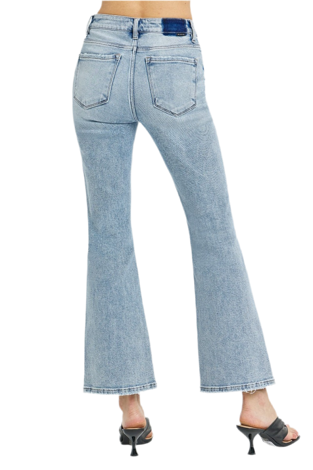 RISEN High Rise Ankle Flare Jeans