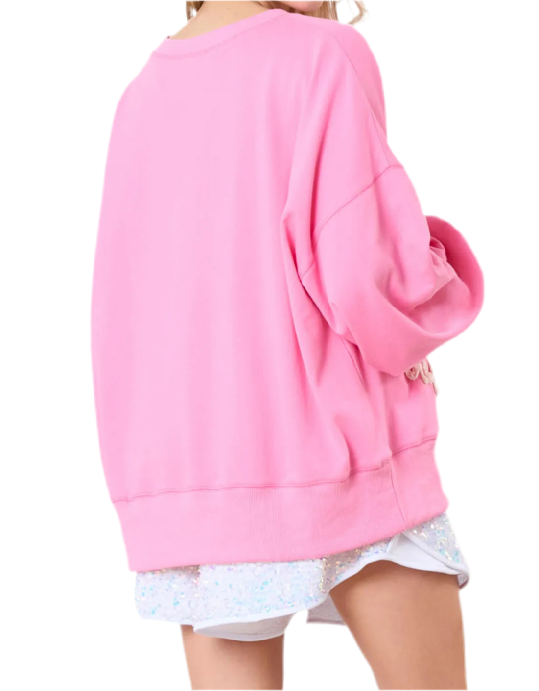 Football Touchdown Sweatshirt- Blush Pink