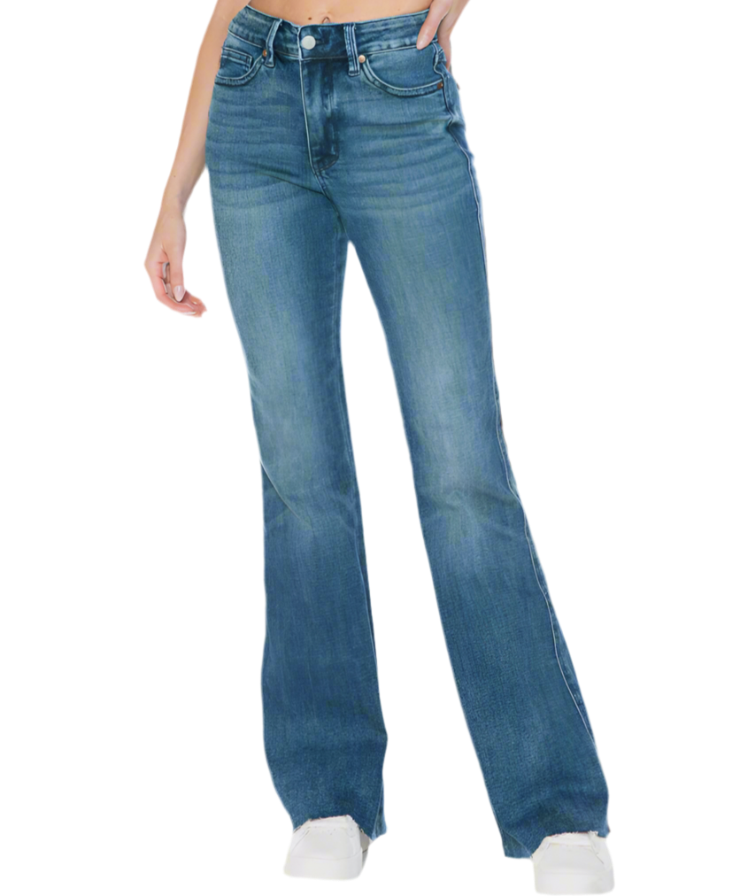 Judy Blue Cut Hem Flare Jeans