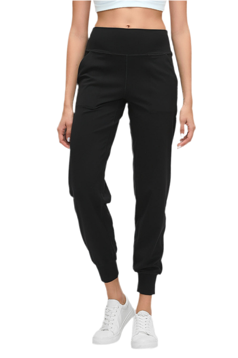 Wide Waistband Slant Pocket Pants