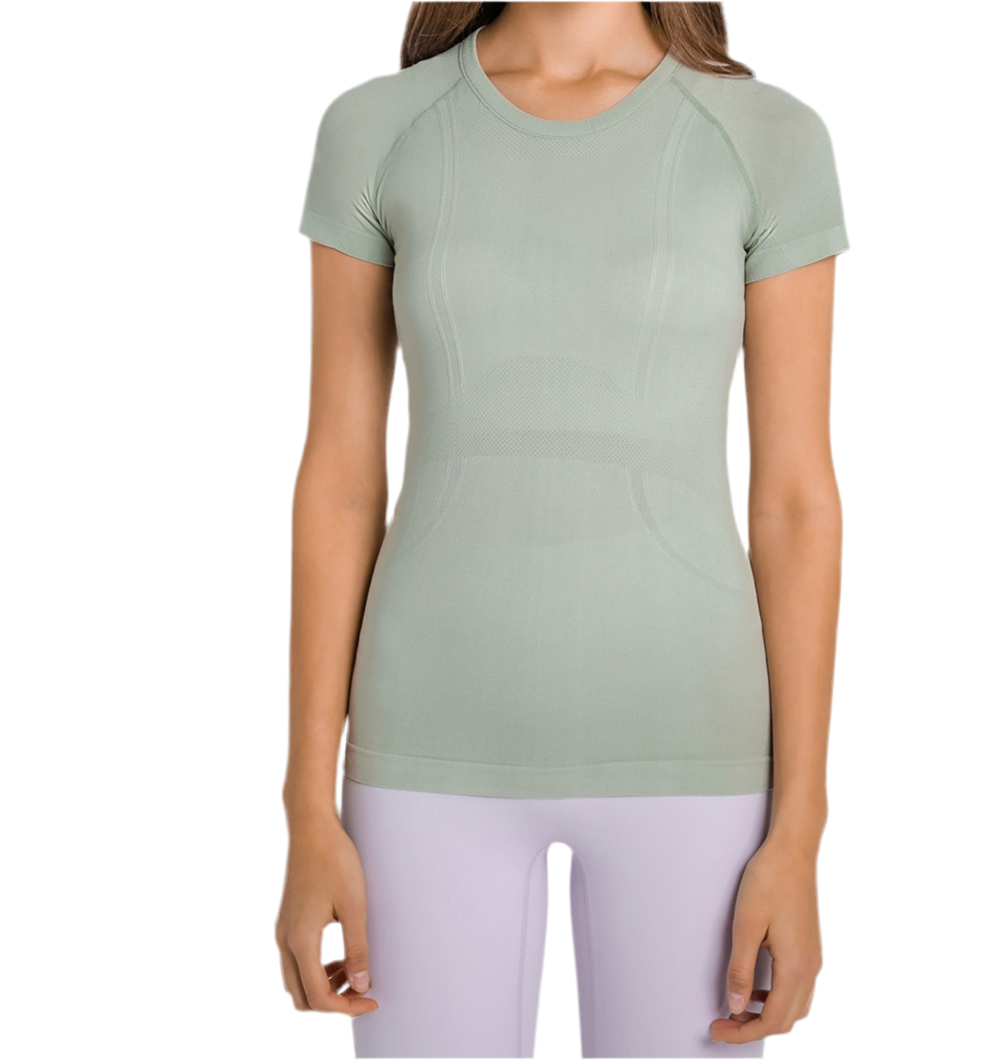 Round Neck Short Sleeve Active T-Shirt