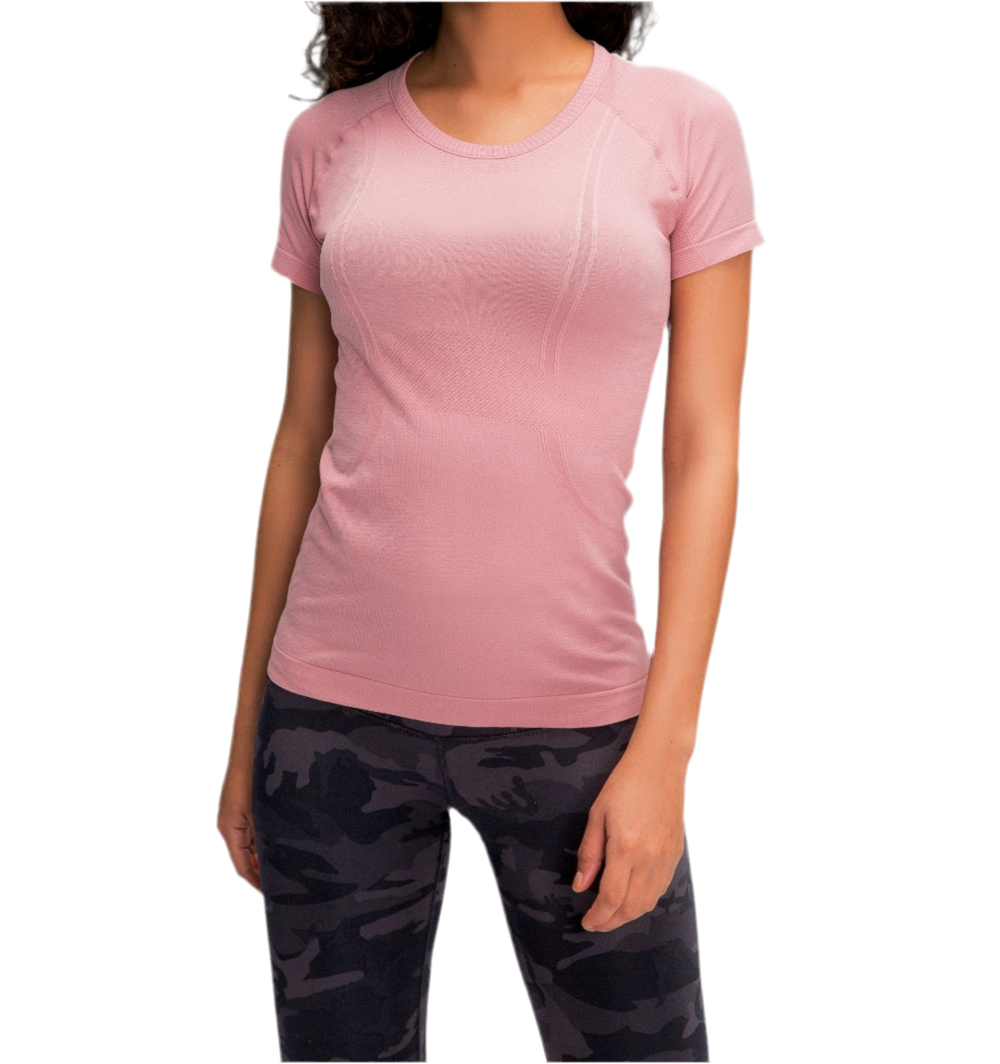 Round Neck Short Sleeve Active T-Shirt