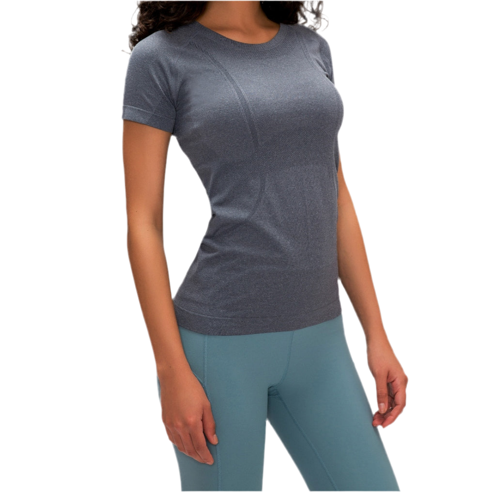 Round Neck Short Sleeve Active T-Shirt