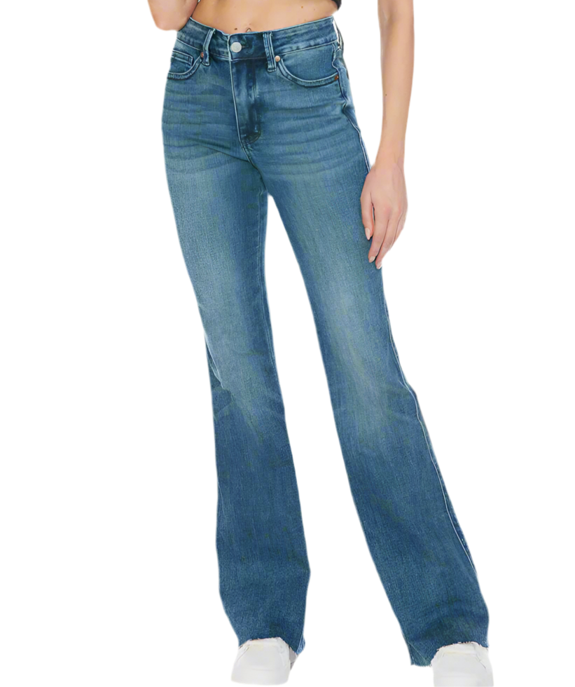 Judy Blue Cut Hem Flare Jeans