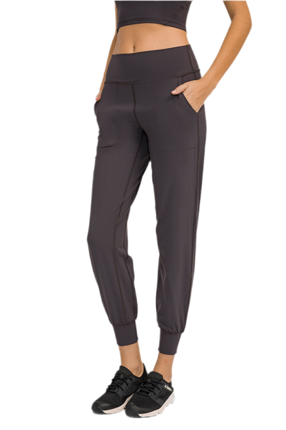 Wide Waistband Slant Pocket Pants