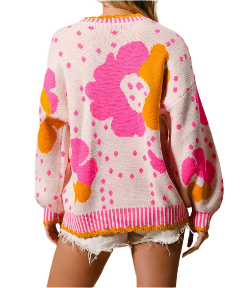 Flower Pattern Sweater