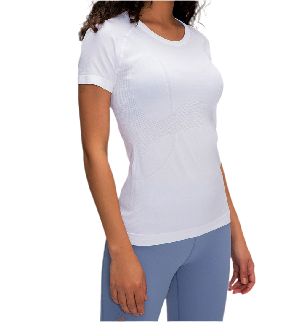 Round Neck Short Sleeve Active T-Shirt