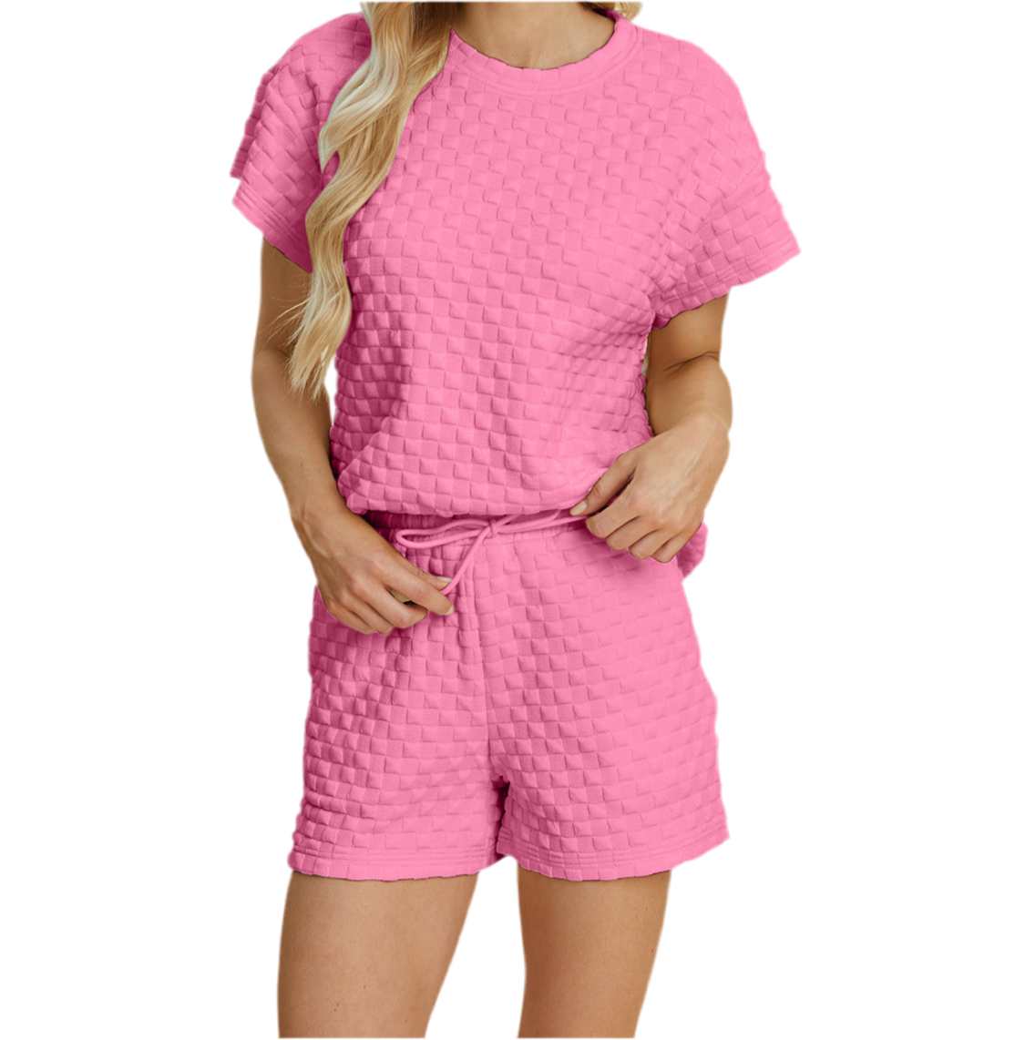 Texture T-Shirt and Shorts Set