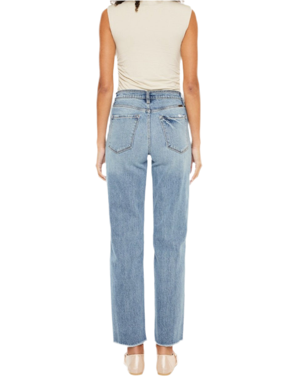 Kancan Ultra High Rise Distressed Straight Jeans