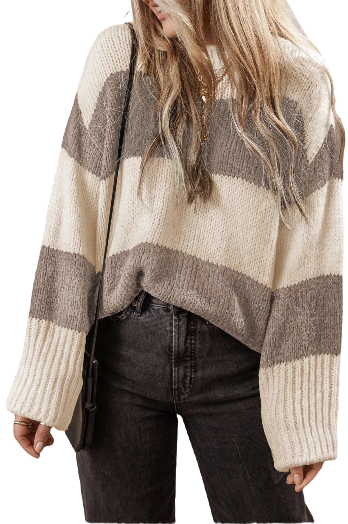 Wide Color Block Sweater